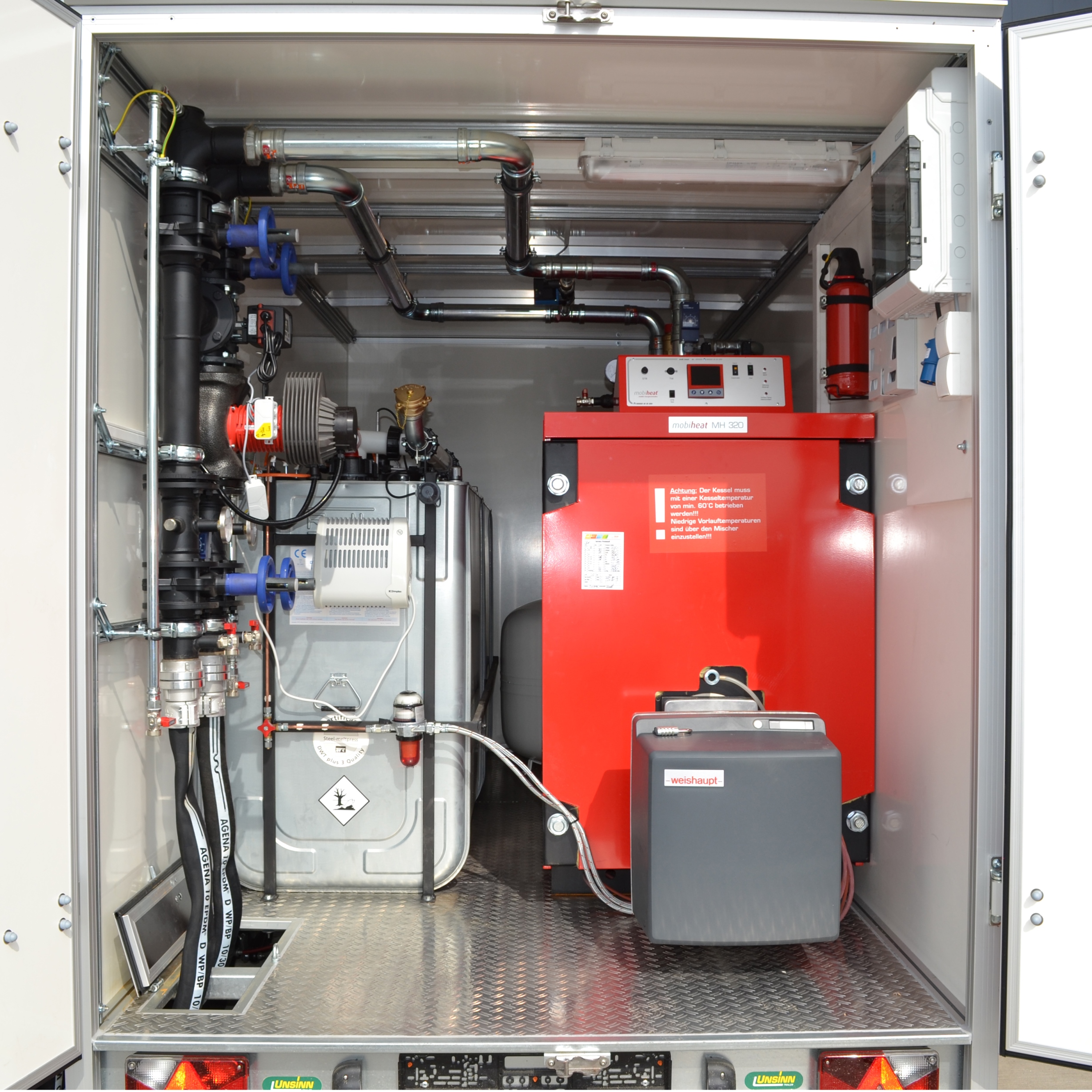 Mobile boilers, temporary alternatives to be connected to existing networks